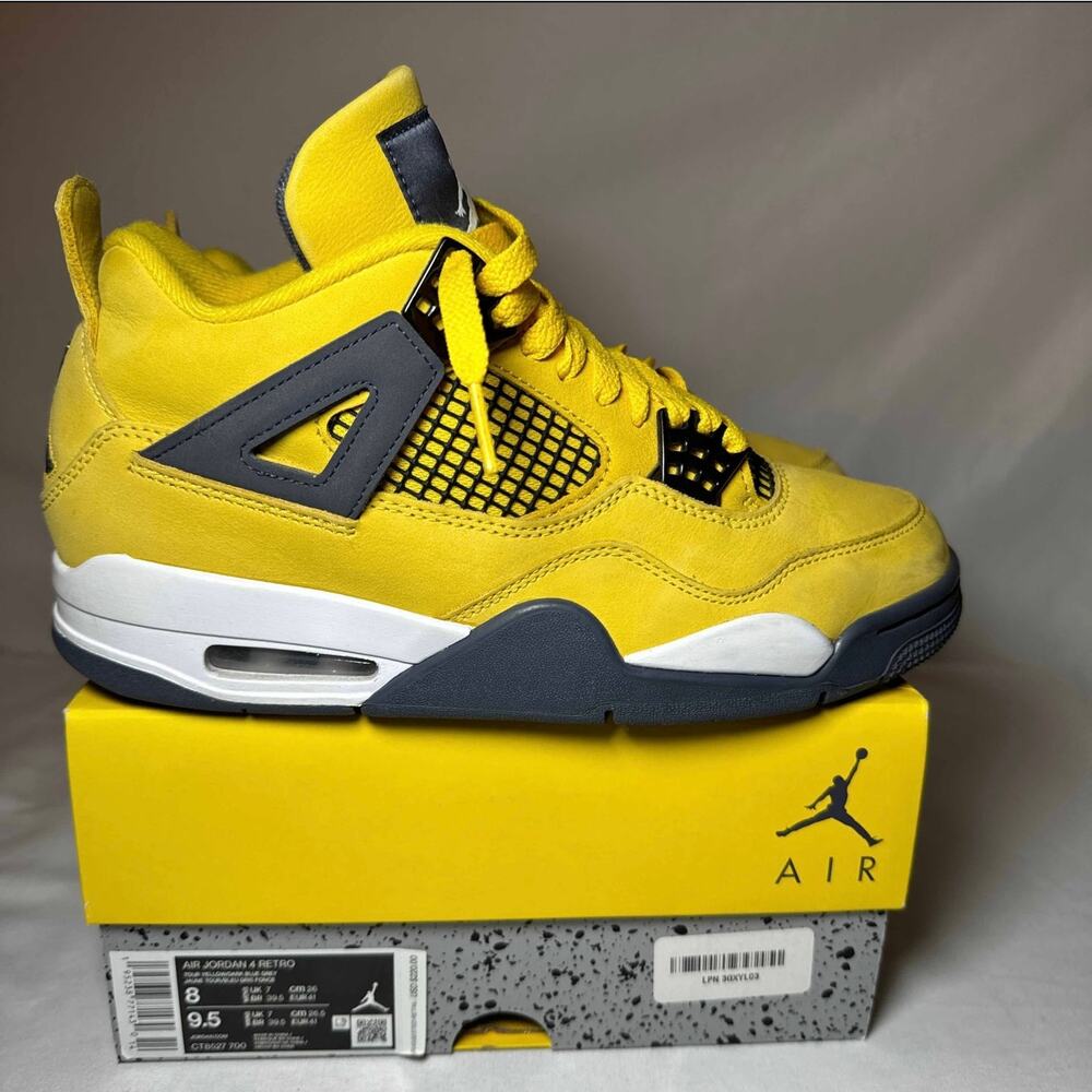 Size 8 - Nike Air Jordan 4 Retro Lightning 2021 Men's Shoes